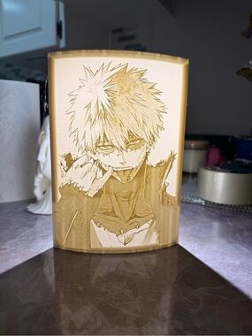 Dabi Lithophane Lamp | My Hero Academia Anime LED Light | 3D Printed Anime Decor